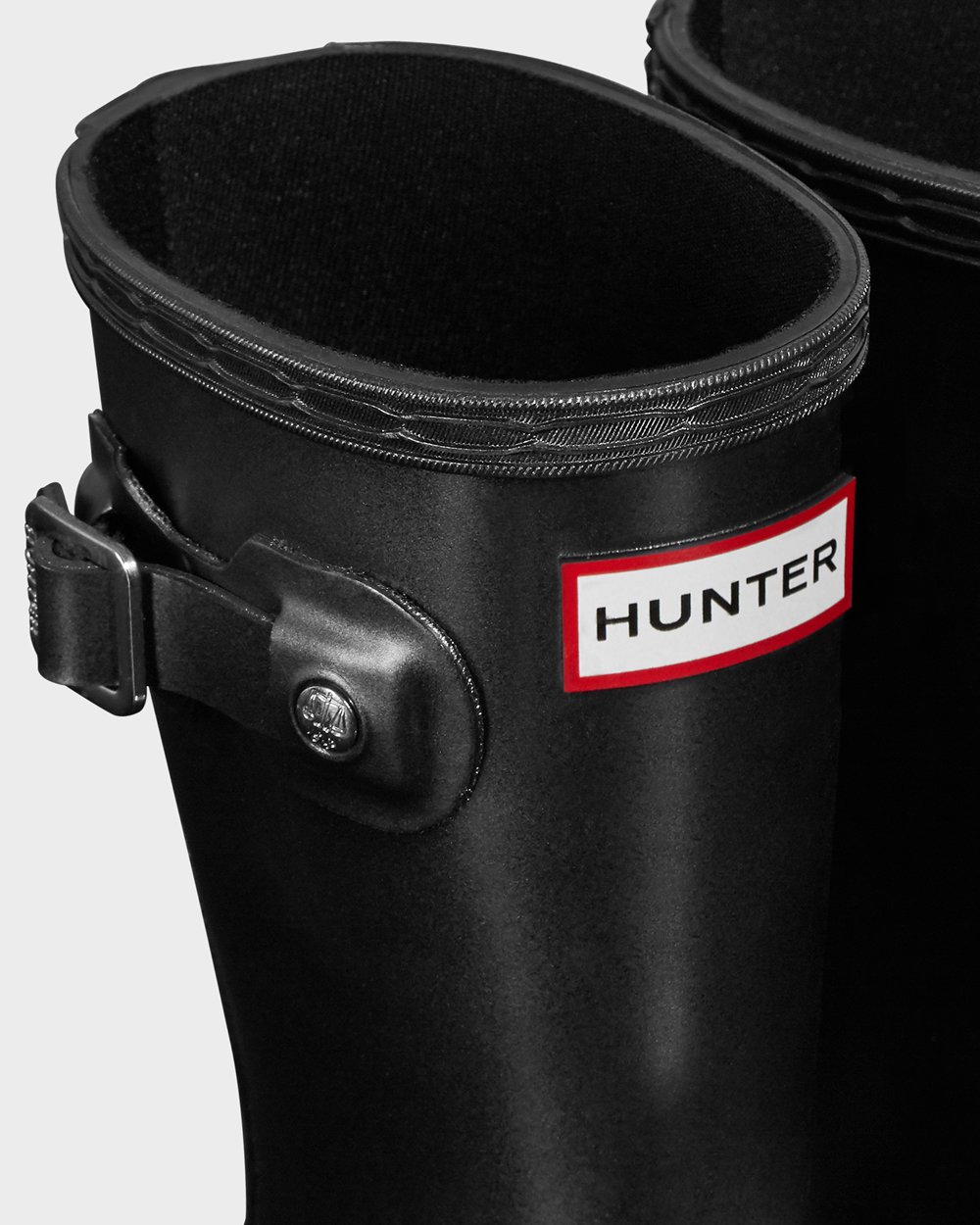 Botas De Agua Hunter Niños Negras Original Little Pearlized 013487-XQJ